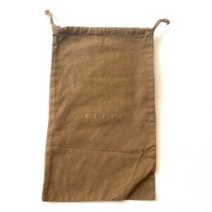 AUTHENTIC Gucci Brown Drawstring Dust Bag Dustbag Storage Cover 13.5”X 8.5”, NEW
